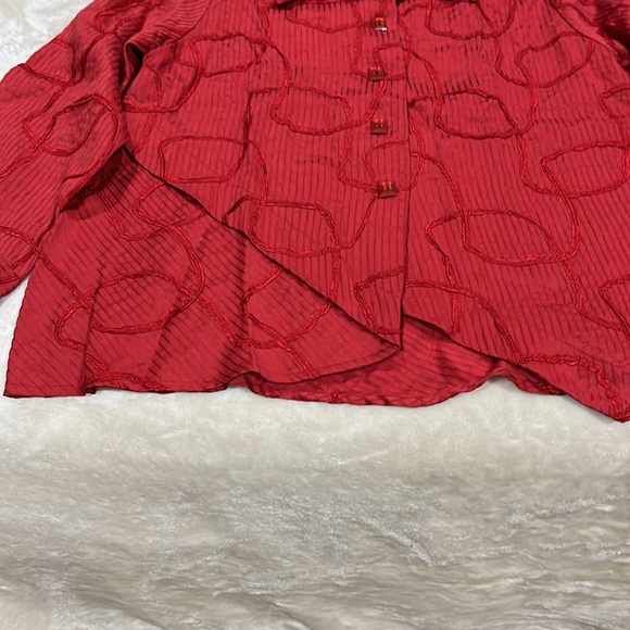 Looks like new! Nice red dress w appliques Medium - Picture 5 of 9